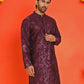 Embroidered Kurtas For Men ( KO 5228 Purple )