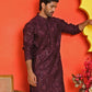 Embroidered Kurtas For Men ( KO 5228 Purple )