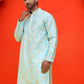 Men's Embroidered Kurtas ( KO 5229 Sky )