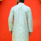 Men's Embroidered Kurtas ( KO 5229 Sky )