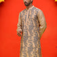 Embroidered & Sequins Kurtas For Men ( KO 5230 Beige )