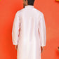 Embroidered and mirror work straight Kurtas For Men, ( KO 5231 Peach )