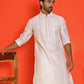 Embroidered and mirror work straight Kurtas For Men, ( KO 5231 Peach )