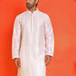 Embroidered and mirror work straight Kurtas For Men, ( KO 5231 Peach )