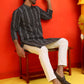 Self Design Straight Kurta For Men ( KO 5232 Black )