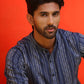 Self Design Straight Kurta For Men ( KO 5232 Blue )