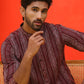 Self Design Straight Kurta For Men ( KO 5232 Maroon )