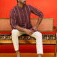 Self Design Straight Kurta For Men ( KO 5232 Maroon )