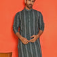 Self Design Straight Kurta For Men ( KO 5232 Olive )