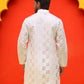 Embroidered & Sequins Kurtas ( KO 5233 White )