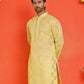 Embroidered & Sequins Kurtas ( KO 5233 Yellow )