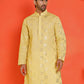 Embroidered & Sequins Kurtas ( KO 5233 Yellow )