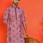 Embroidered Silk Blend Kurtas ( KO 5234 Magenta )