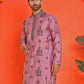 Embroidered Silk Blend Kurtas ( KO 5234 Magenta )