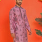 Embroidered Silk Blend Kurtas ( KO 5234 Magenta )