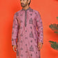 Embroidered Silk Blend Kurtas ( KO 5234 Magenta )