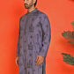 Embroidered Silk Blend Kurtas ( KO 5234 Purple )