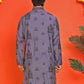 Embroidered Silk Blend Kurtas ( KO 5234 Purple )