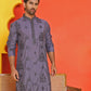 Embroidered Silk Blend Kurtas ( KO 5234 Purple )
