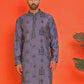 Embroidered Silk Blend Kurtas ( KO 5234 Purple )