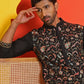 Floral Embroidered Straight Kurtas ( KO 5235 Black )