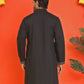 Floral Embroidered Straight Kurtas ( KO 5235 Black )