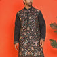 Floral Embroidered Straight Kurtas ( KO 5235 Black )