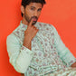 Floral Embroidered Straight Kurtas ( KO 5236 Sky )