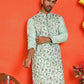 Floral Embroidered Straight Kurtas ( KO 5236 Sky )