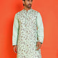 Floral Embroidered Straight Kurtas ( KO 5236 Sky )