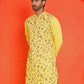 Floral Embroidered Straight Kurtas ( KO 5236 Yellow )