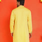 Floral Embroidered Straight Kurtas ( KO 5236 Yellow )