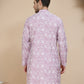 Floral Printed Kurtas for Men ( KO 5237 Magenta )