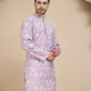 Floral Printed Kurtas for Men ( KO 5237 Magenta )