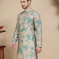 Stylish Beige Kurtas with Artistic Teal Paisley Print ( KO 5242 Beige )