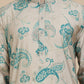 Stylish Beige Kurtas with Artistic Teal Paisley Print ( KO 5242 Beige )