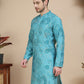 Stylish Blue Kurtas with Artistic Teal Paisley Print ( KO 5242 Blue )