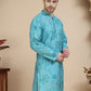 Stylish Blue Kurtas with Artistic Teal Paisley Print ( KO 5242 Blue )
