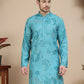 Stylish Blue Kurtas with Artistic Teal Paisley Print ( KO 5242 Blue )