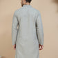 Embroidered Cotton Kurtas for Men ( KO 5244 Grey )