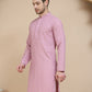 Embroidered Cotton Kurtas for Men ( KO 5244 Magenta )