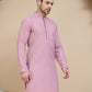 Embroidered Cotton Kurtas for Men ( KO 5244 Magenta )