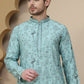 Embroidered Silk Blend Kurtas for Men ( KO 5246 Blue )