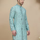 Embroidered Silk Blend Kurtas for Men ( KO 5246 Blue )