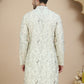 Embroidered Silk Blend Kurtas for Men ( KO 5246 White )