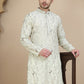 Embroidered Silk Blend Kurtas for Men ( KO 5246 White )