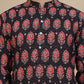 Printed Silk Blend Straight Kurtas for Men ( KO 5251 Black )