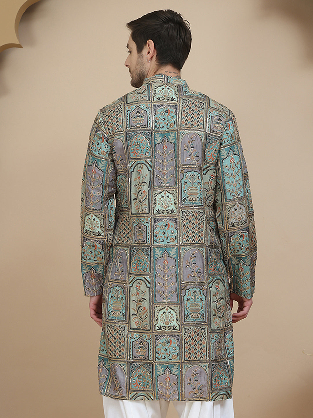 Embroidered Kurtas for Men ( KO 5254 Blue )