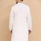 White Embroidered Kurta with Sequins & Zari Work ( KO 5255 White )