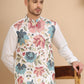 White Embroidered Kurta with Sequins & Zari Work ( KO 5255 White )